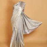 Silver on Silver pure Kanjeevaram Saree