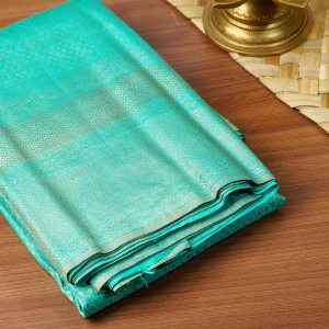 Sea Green Kanjeevaram Saree with tonal blouse
