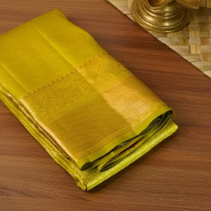 Summer Pear Green Kanjeevaram saree with contrasting Red Blouse
